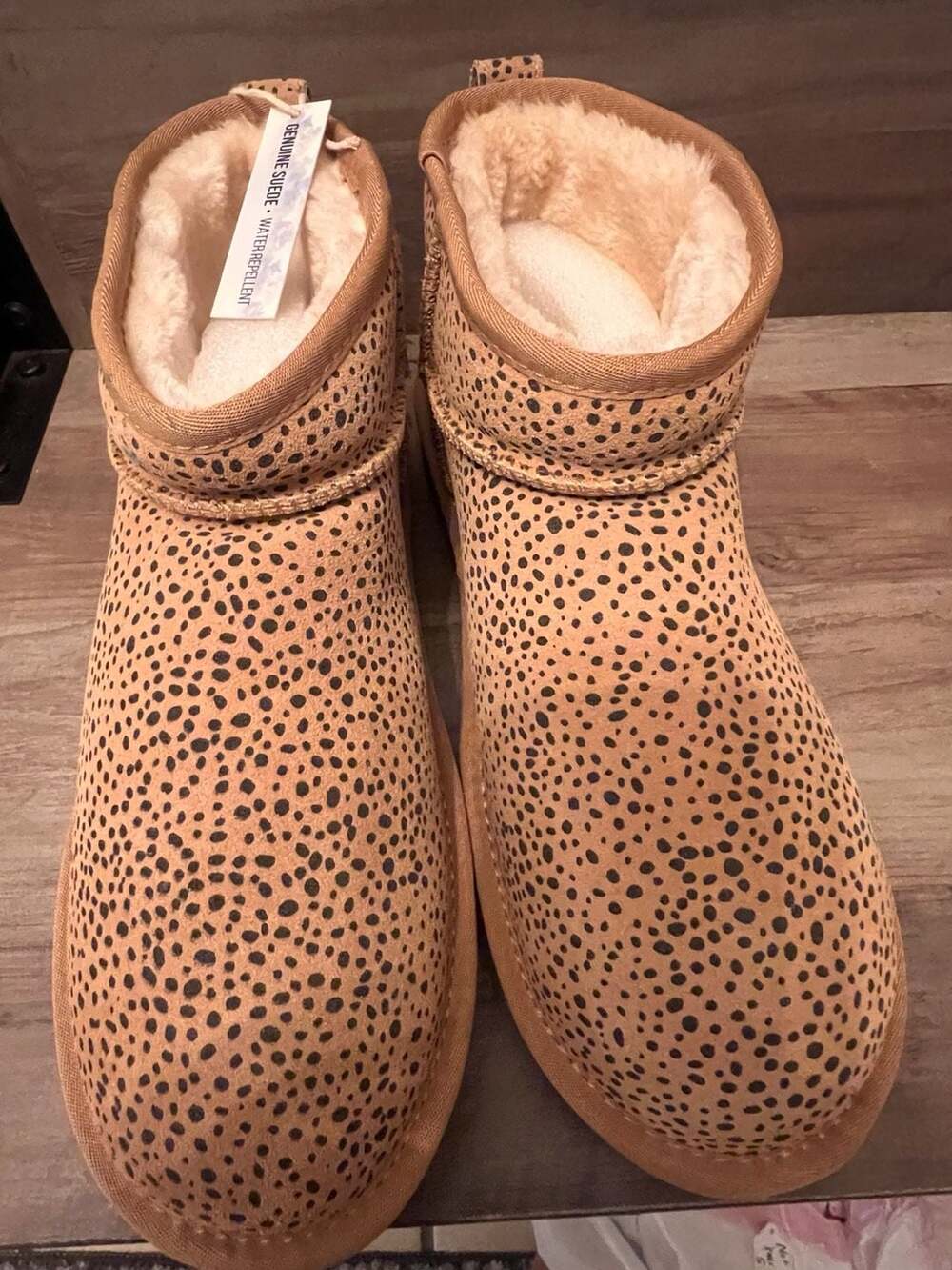 Cushionaire Women's Hipster Cozy Ankle Boot, Cheetah Genuine Suede